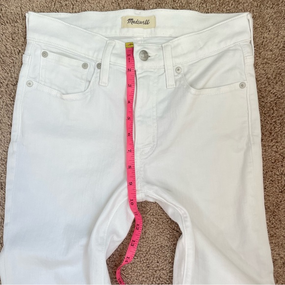 Madewell Mid-Rise Kick Out Crop Jeans in Pure White Style NI961 Size 25 - Picture 14 of 16